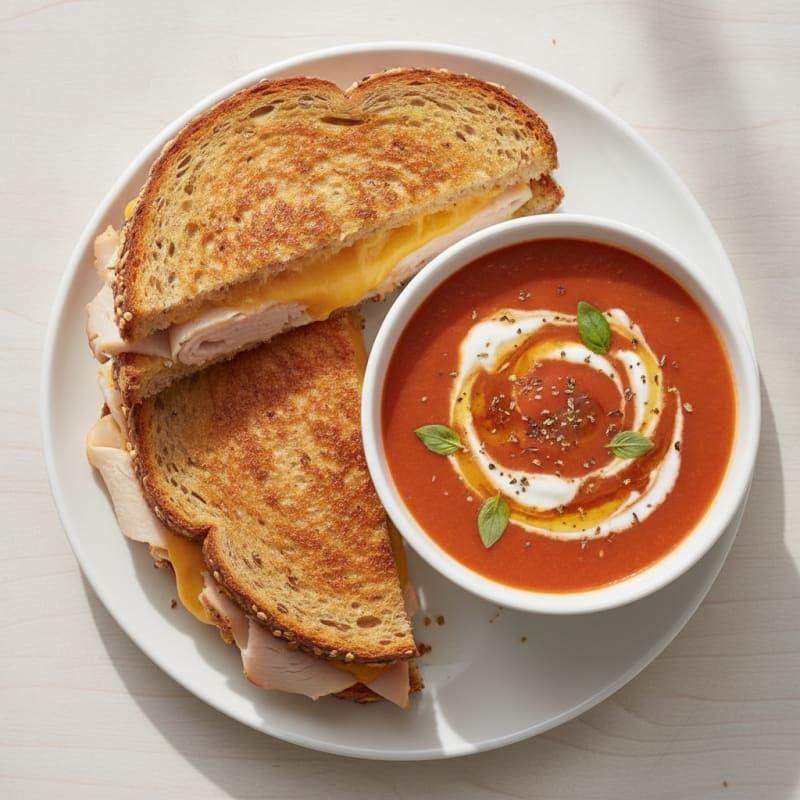 Classic Grilled Cheese with Tomato Soup