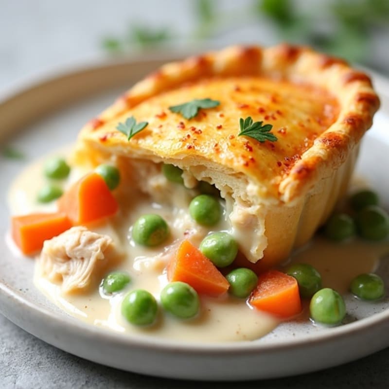 Healthy Creamy Chicken and Vegetable Pot Pie
