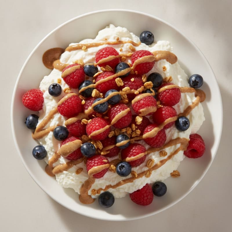 Silky Greek Yogurt Protein Mousse with Mixed Berries