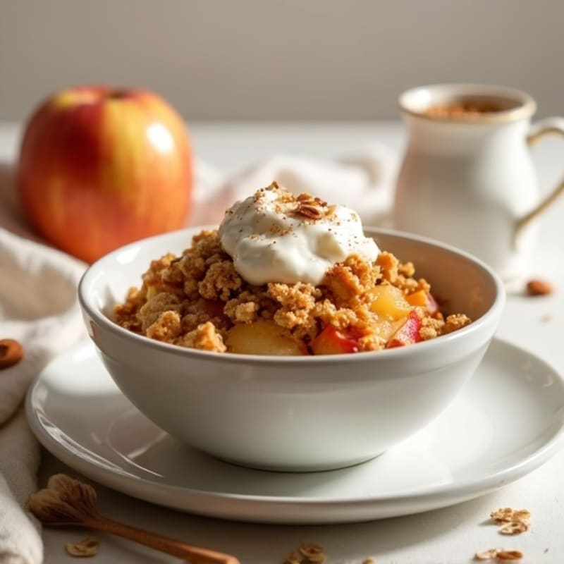Baked Spiced Apple Crispy Oat Crumble