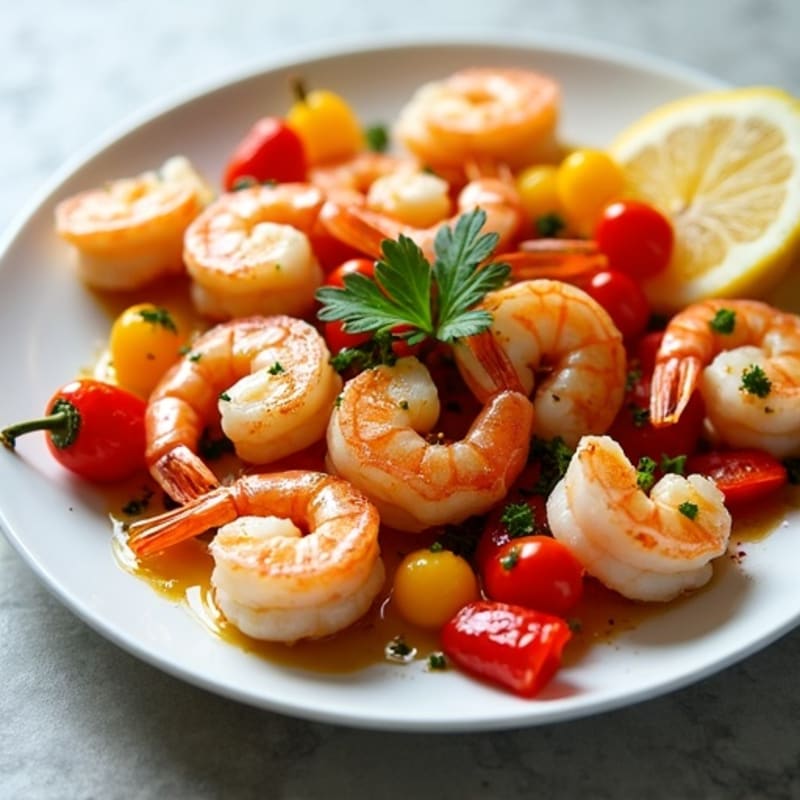 Sheet Pan Lemon Herb Shrimp with Roasted Bell Peppers