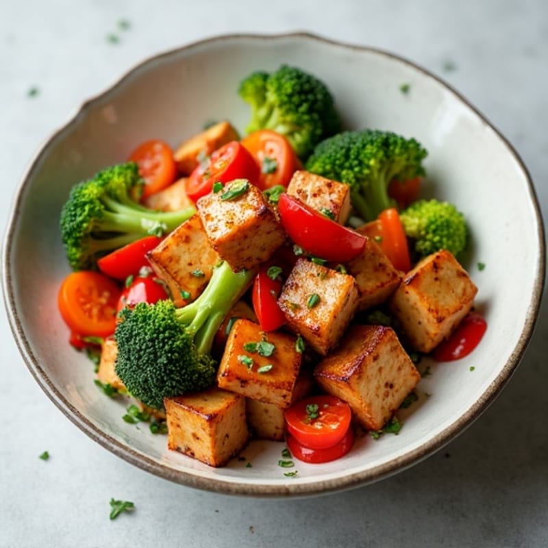 Crispy Maple Glazed Tempeh Stir-Fry with Fresh Vegetables