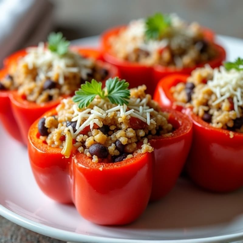 Baked Zesty Quinoa Stuffed Peppers