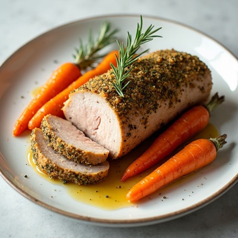 Herb-Crusted Pork Loin with Roasted Root Vegetables