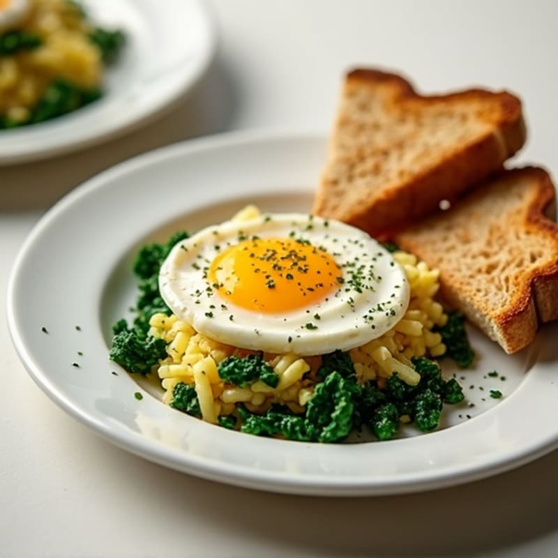 Egg White Scramble with Cottage Cheese and Spinach