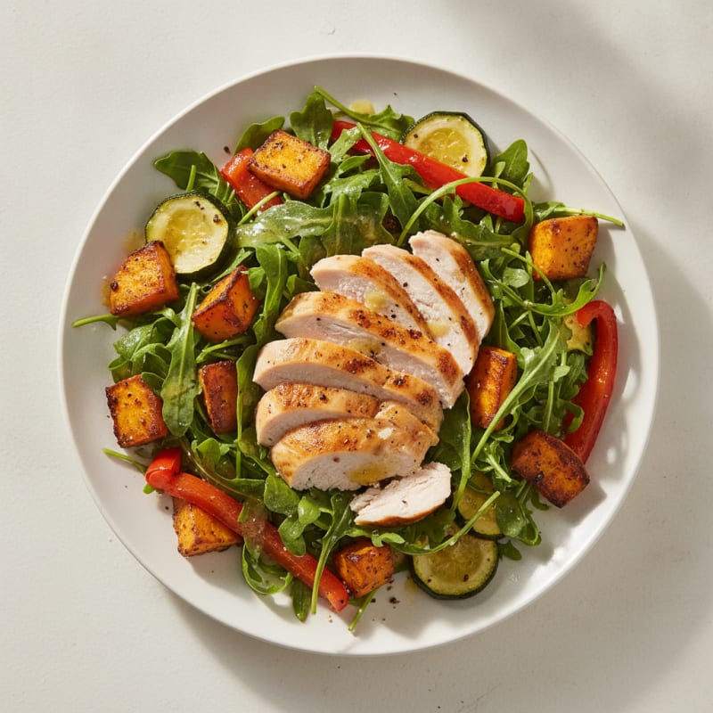 Chicken and Roasted Vegetable Salad
