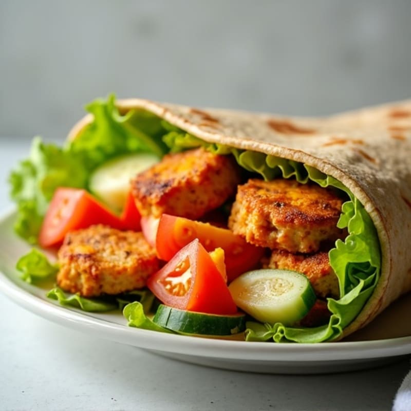 Crispy Buffalo Chicken Wrap with Fresh Veggies