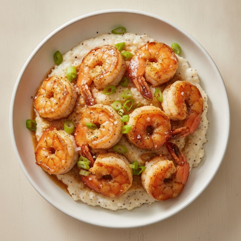 Garlic Shrimp and Creamy Grits