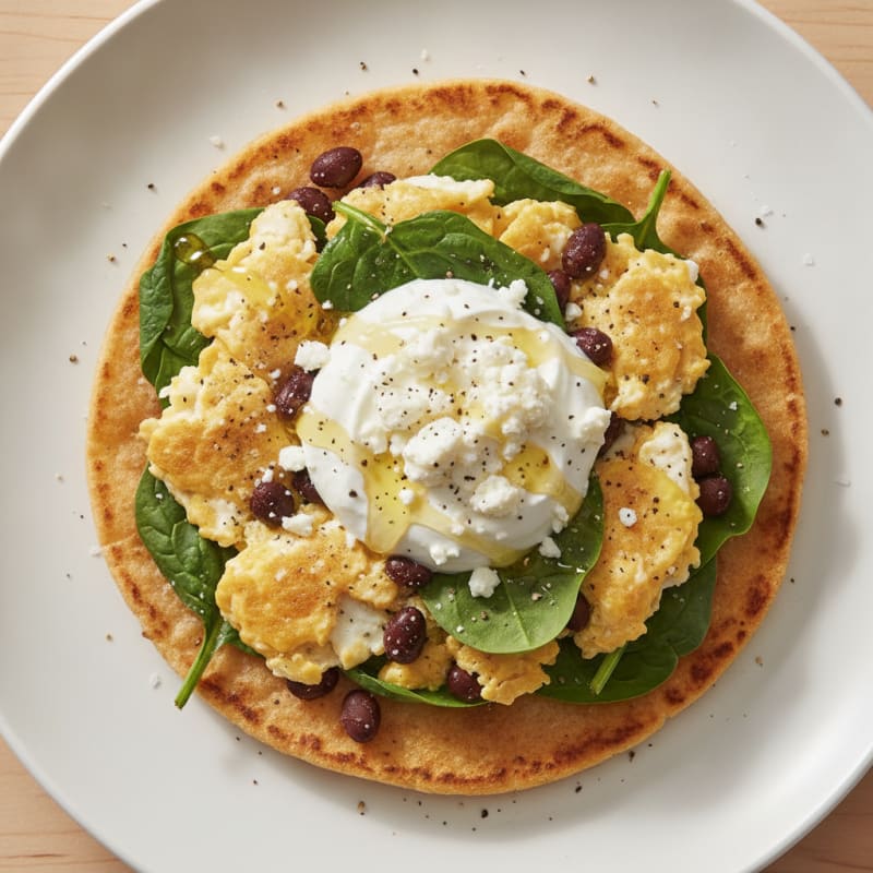 Spinach and Egg Breakfast Tostada