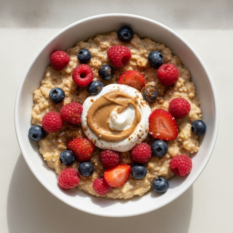 Warm Berry Banana Porridge