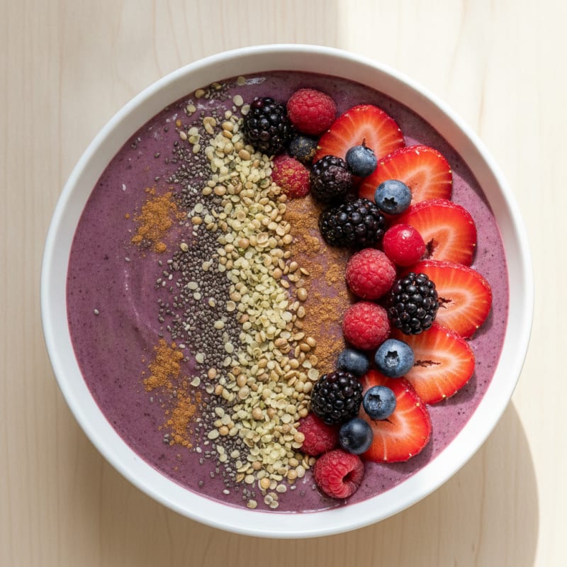 Berry Acai Protein Smoothie Bowl
