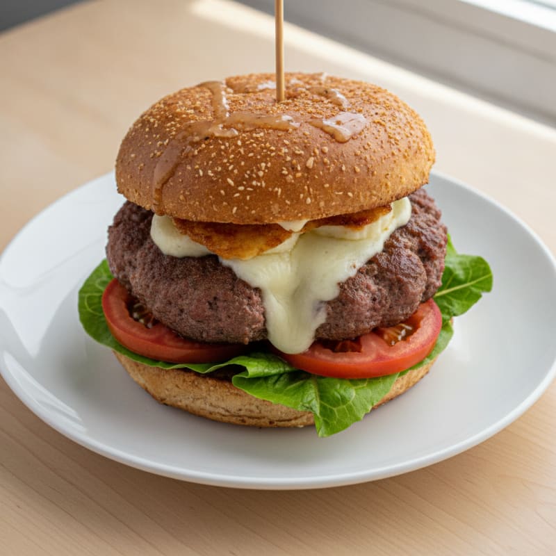 Mozzarella Stick Beef Burger
