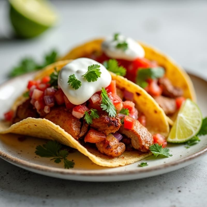 Crispy Slow-Cooked Pork Tacos with Fresh Pico de Gallo