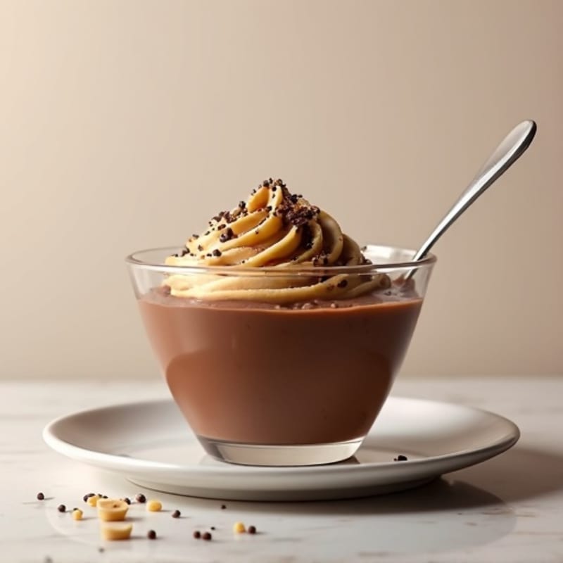 Silky Chocolate Protein Pudding with Peanut Butter Swirl