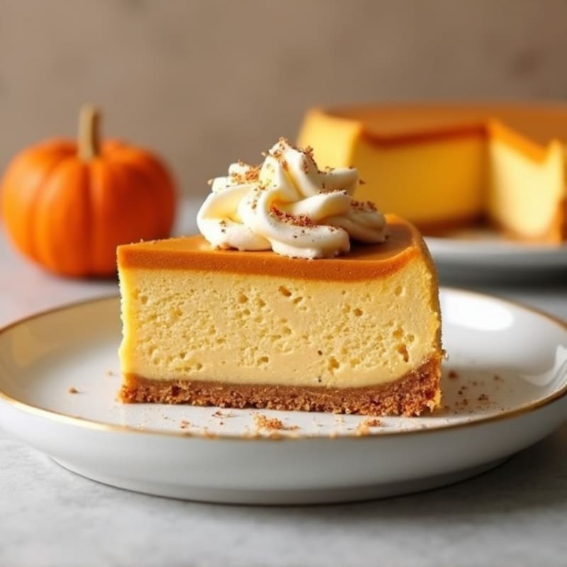 Lightened-Up Pumpkin Protein Cheesecake