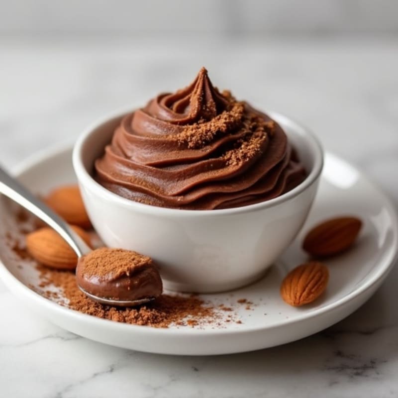 Silky Chocolate Protein Pudding with Almond Butter Swirl