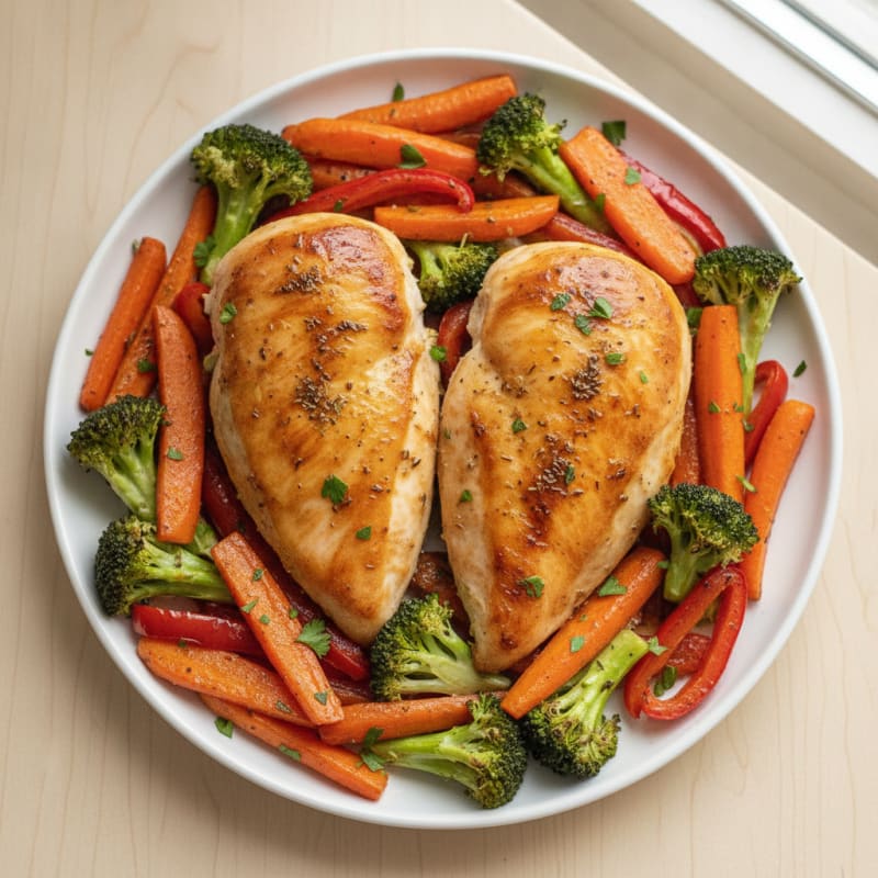 Herb-Roasted Chicken with Roasted Vegetables