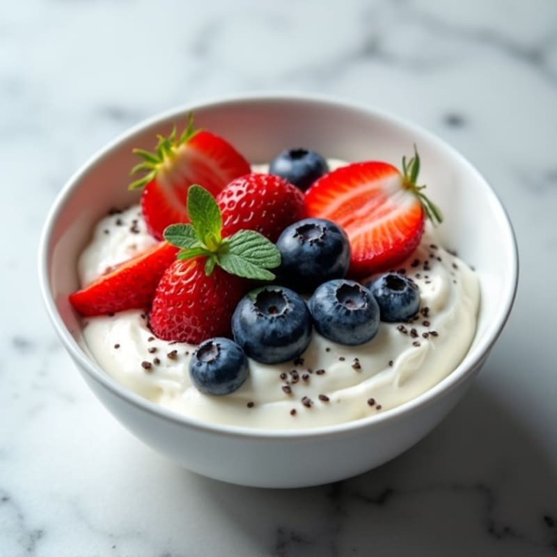 Creamy Greek Yogurt with Fresh Berries