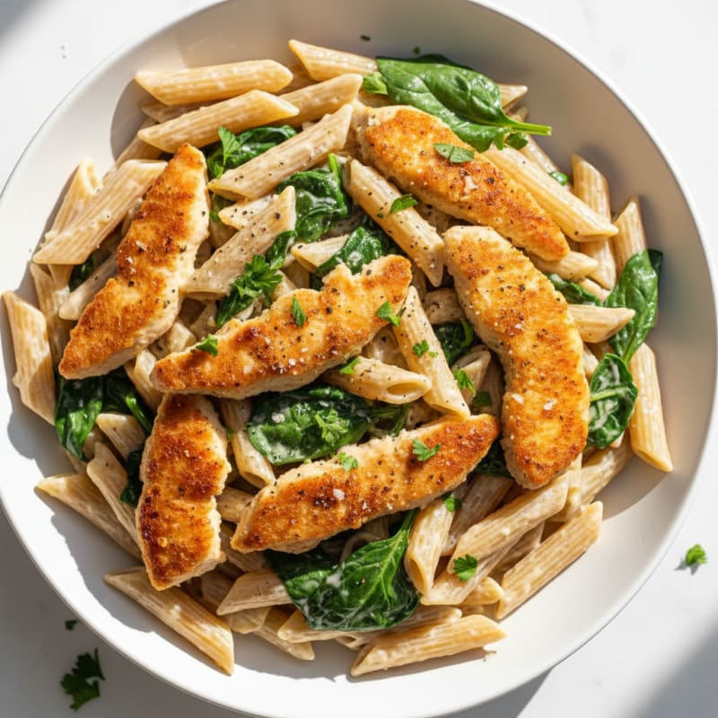 Garlic Parmesan Chicken Alfredo Pasta