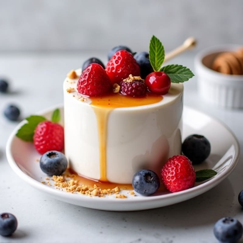 Silky Greek Yogurt Protein Mousse with Berries