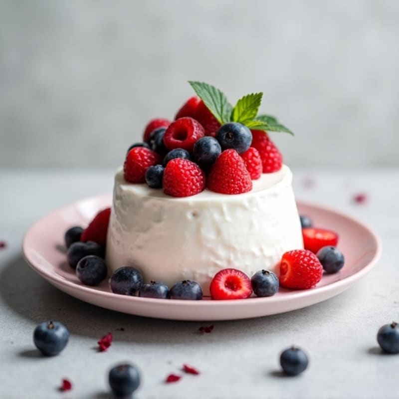 Greek Yogurt Protein Mousse with Mixed Berries