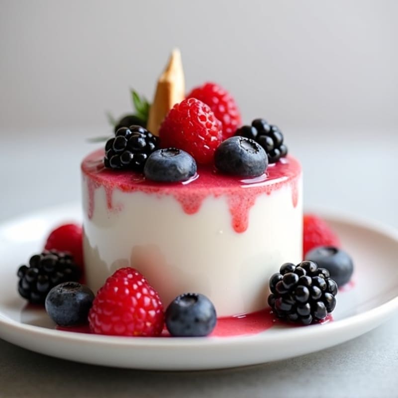 Greek Yogurt Protein Mousse with Mixed Berries