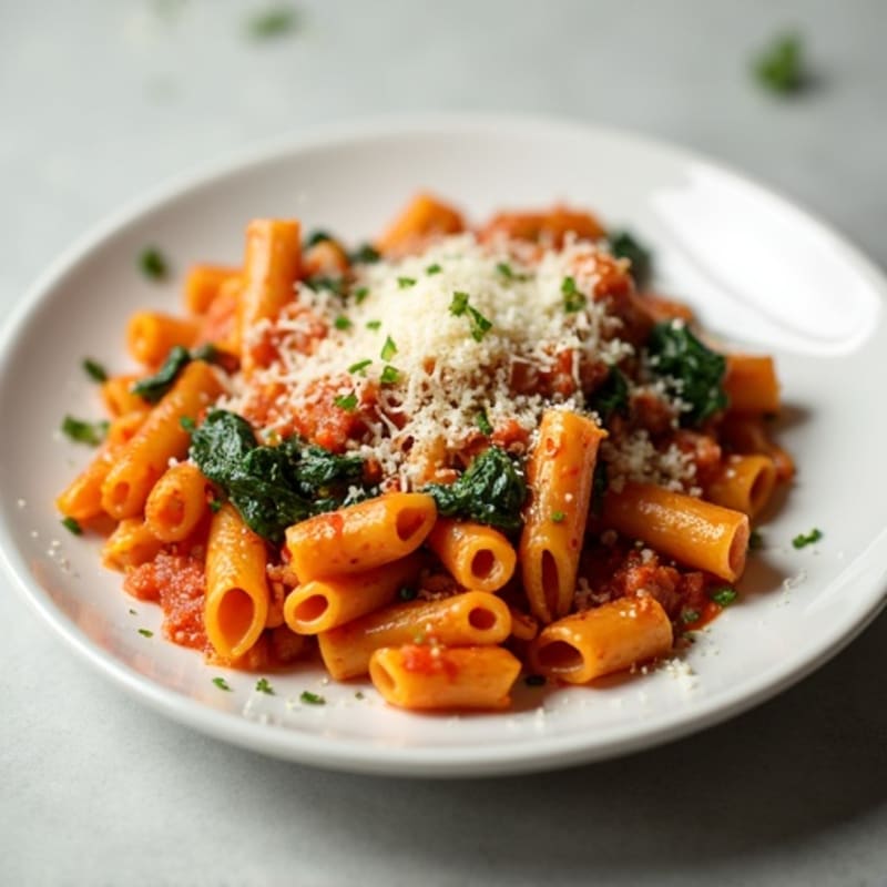 High-Protein Baked Ziti with Lean Turkey and Spinach
