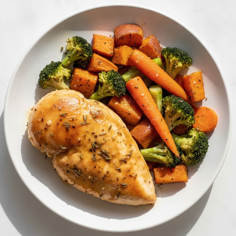 Herb-Roasted Chicken with Roasted Vegetables