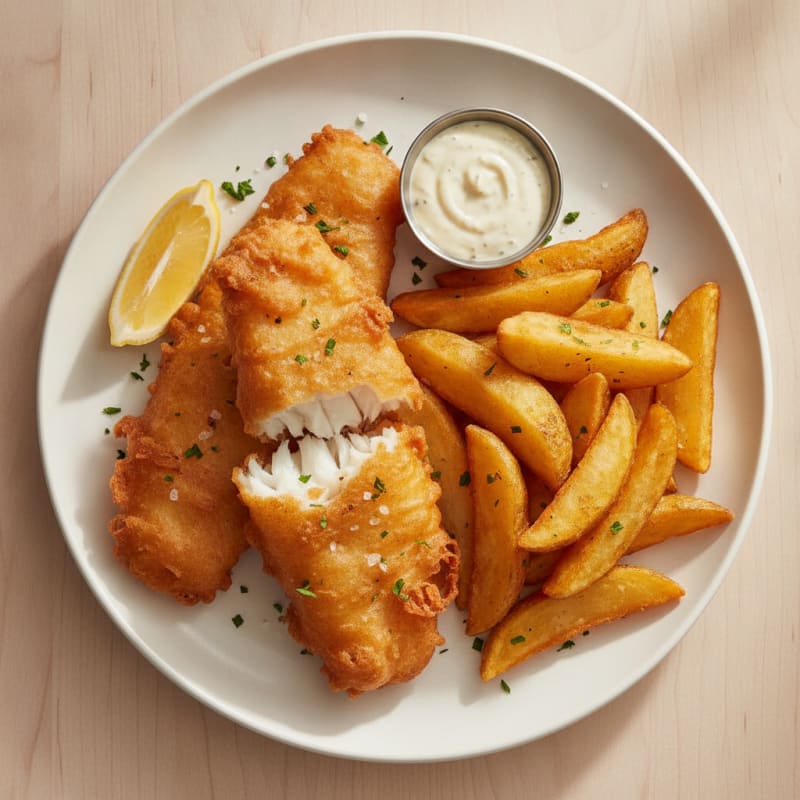 Classic Beer-Battered Fish and Chips