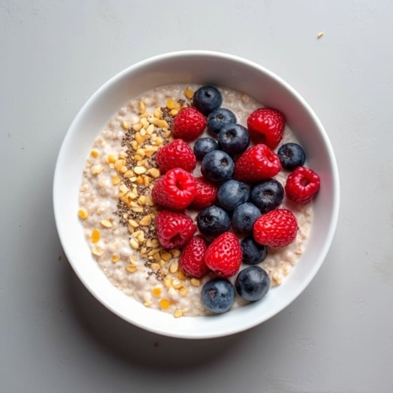 Vanilla-Berry Protein Overnight Oats