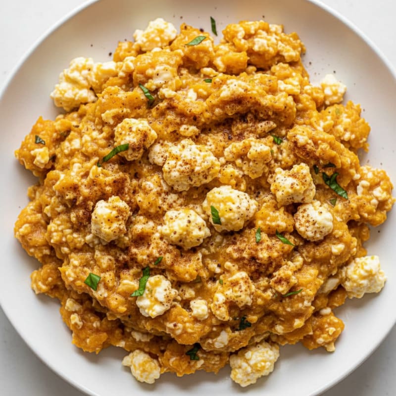 Pumpkin Cottage Cheese Power Scramble
