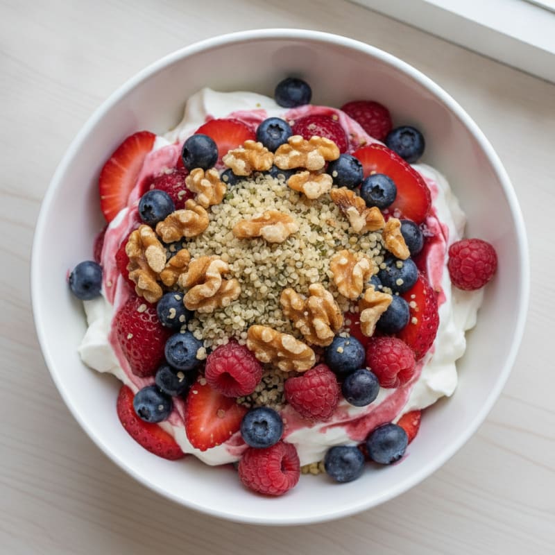 Creamy Greek Yogurt Protein Parfait with Berries