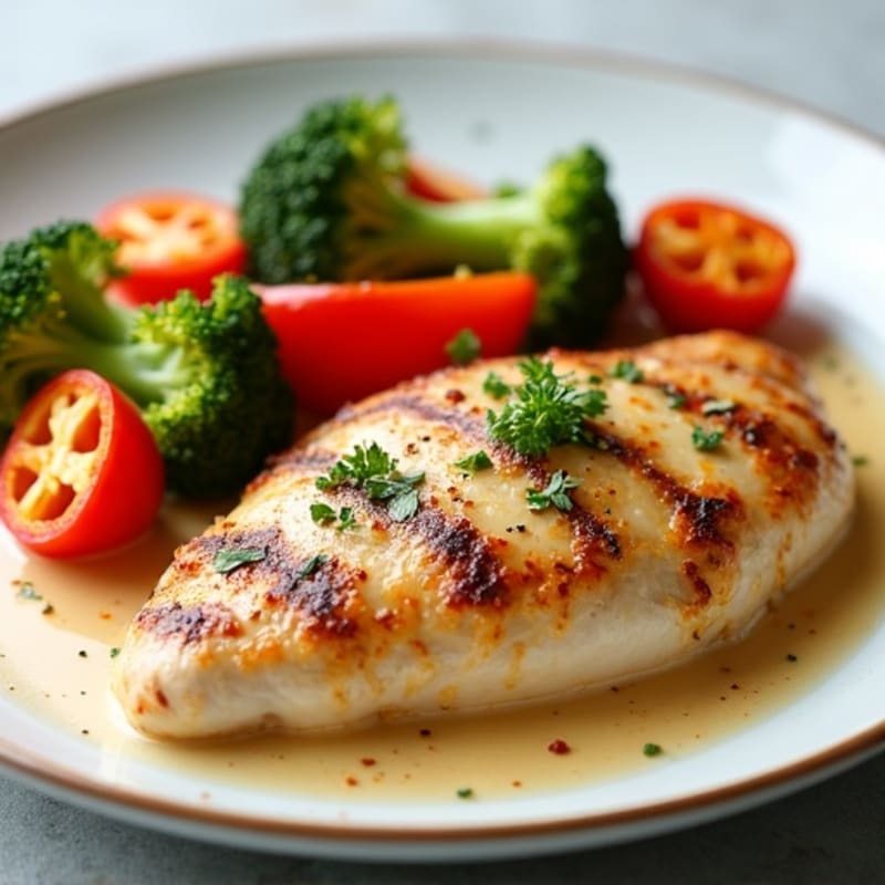 Spiced Coconut Cream Chicken with Roasted Vegetables