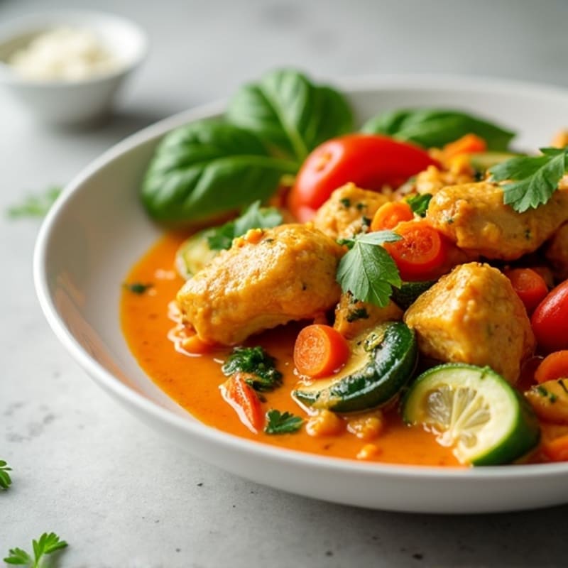 Creamy Thai Coconut Chicken Curry with Fresh Vegetables