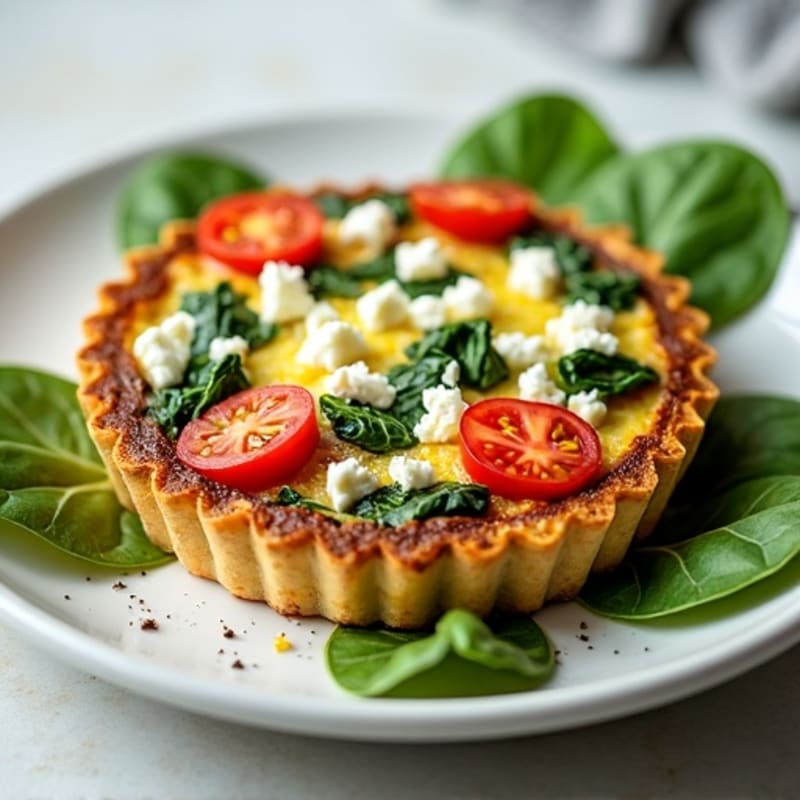Protein-Packed Spinach and Feta Crustless Quiche