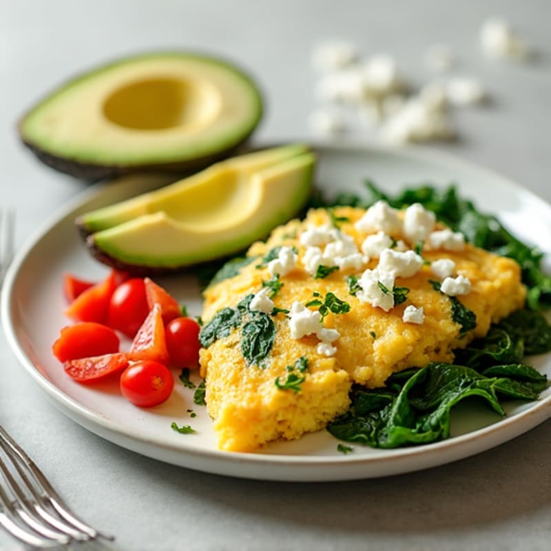 Egg White Scramble with Spinach and Feta