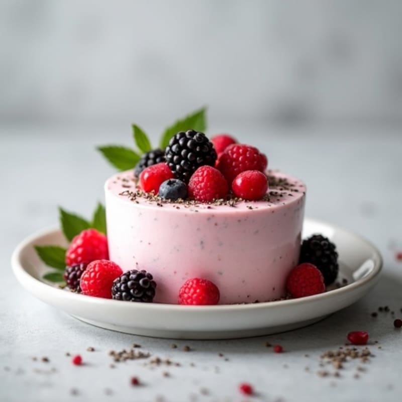 Cottage Cheese Protein Mousse with Mixed Berries