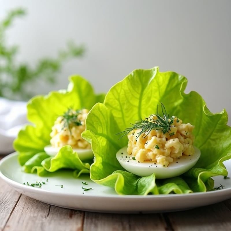 Creamy Herb Egg Salad Lettuce Wraps