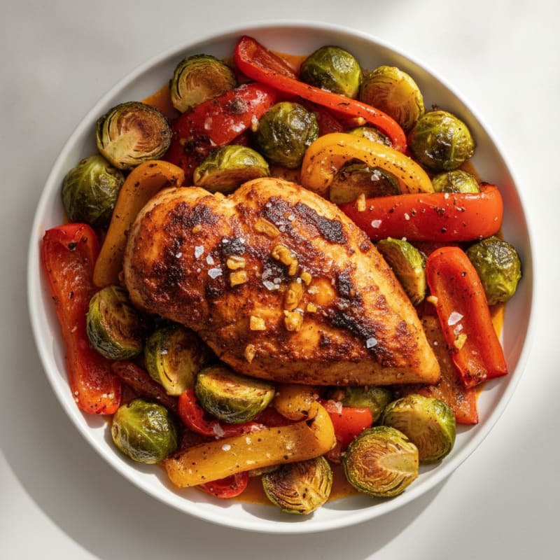 Spicy Harissa Chicken with Roasted Vegetables