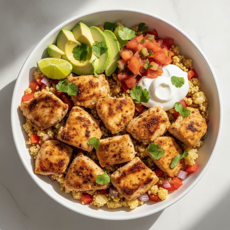 Chicken Thigh Taco Bowl