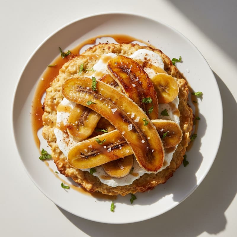 Golden Caramelized Banana Oatmeal Bake