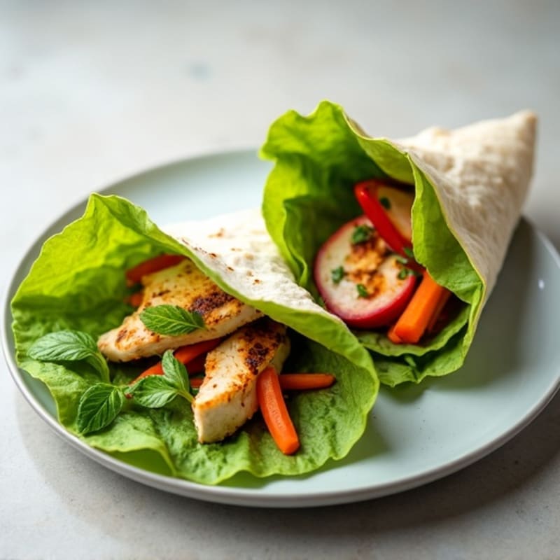 Fresh Chicken and Vegetable Rice Paper Wraps