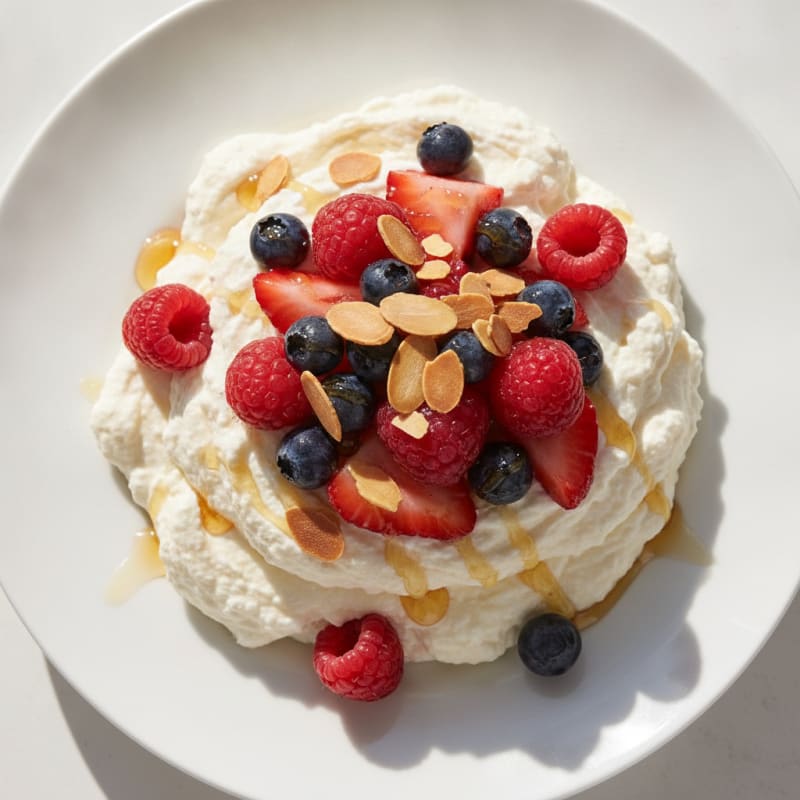 Silky Greek Yogurt Protein Mousse with Mixed Berries