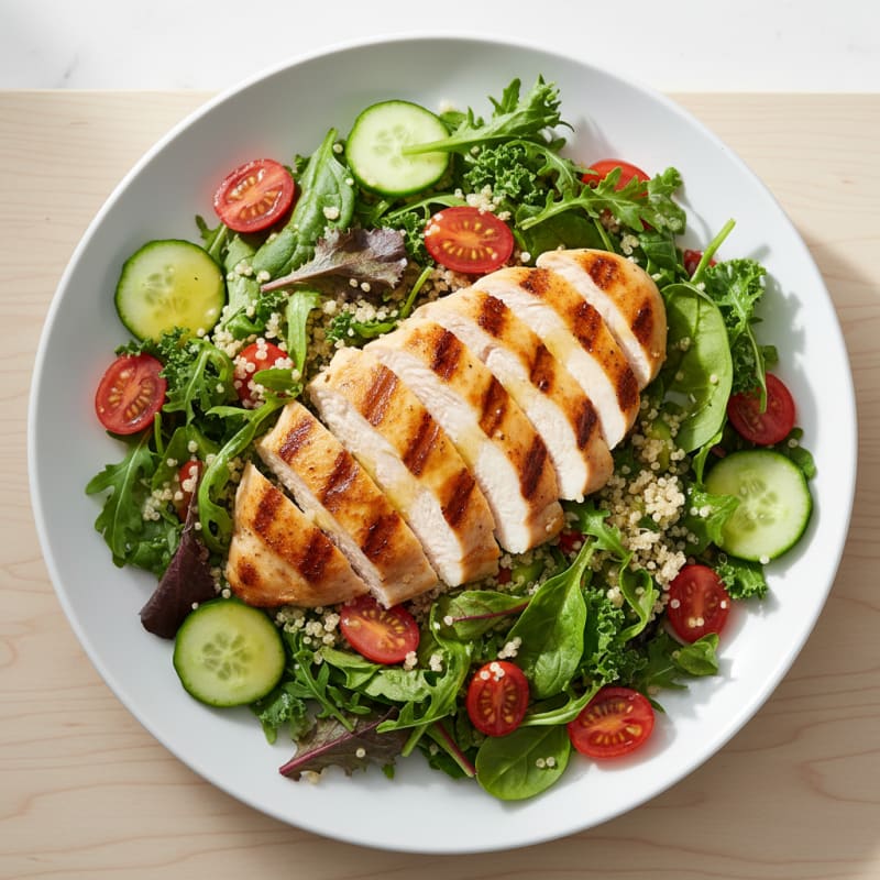 Grilled Chicken and Quinoa Salad with Lemon Vinaigrette
