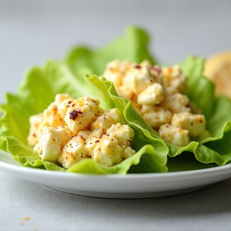 Creamy Egg Salad Lettuce Wraps