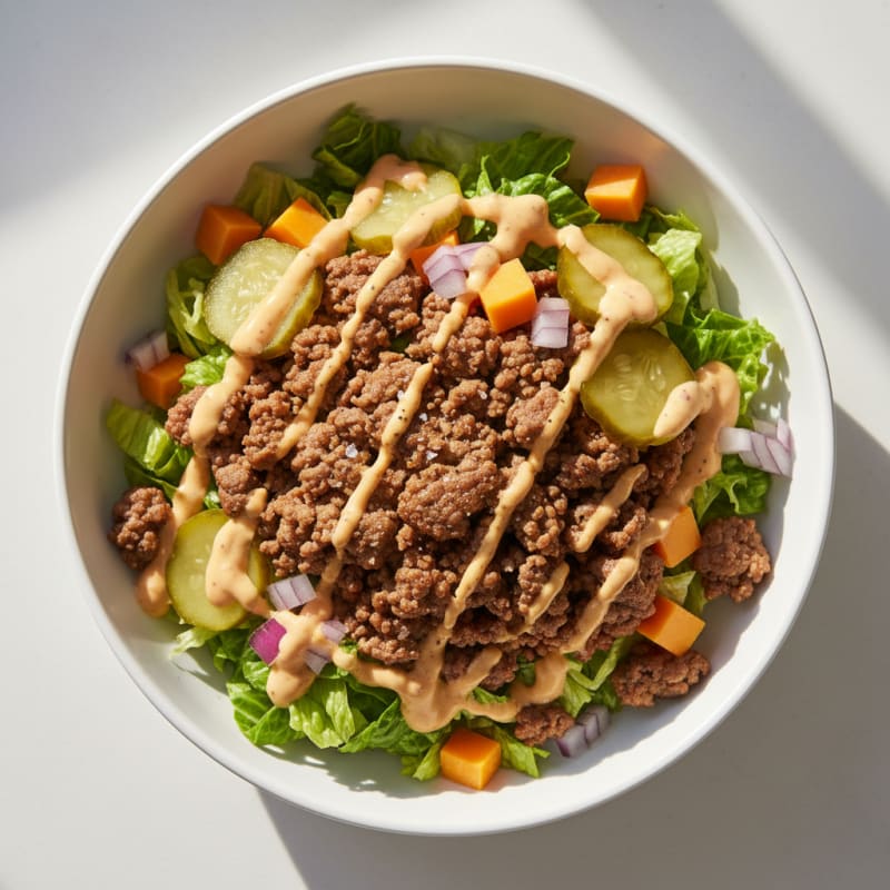 Creamy Big Mac Beef Bowls