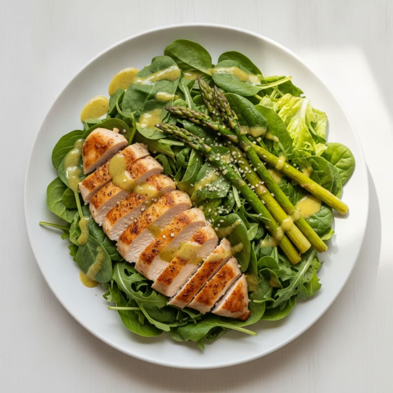 Chicken and Asparagus Salad with Lemon-Herb Dressing