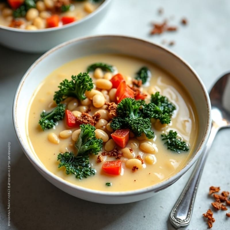 Creamy Tuscan Kale and White Bean Soup