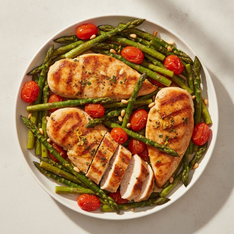Lemon Herb Chicken with Roasted Asparagus