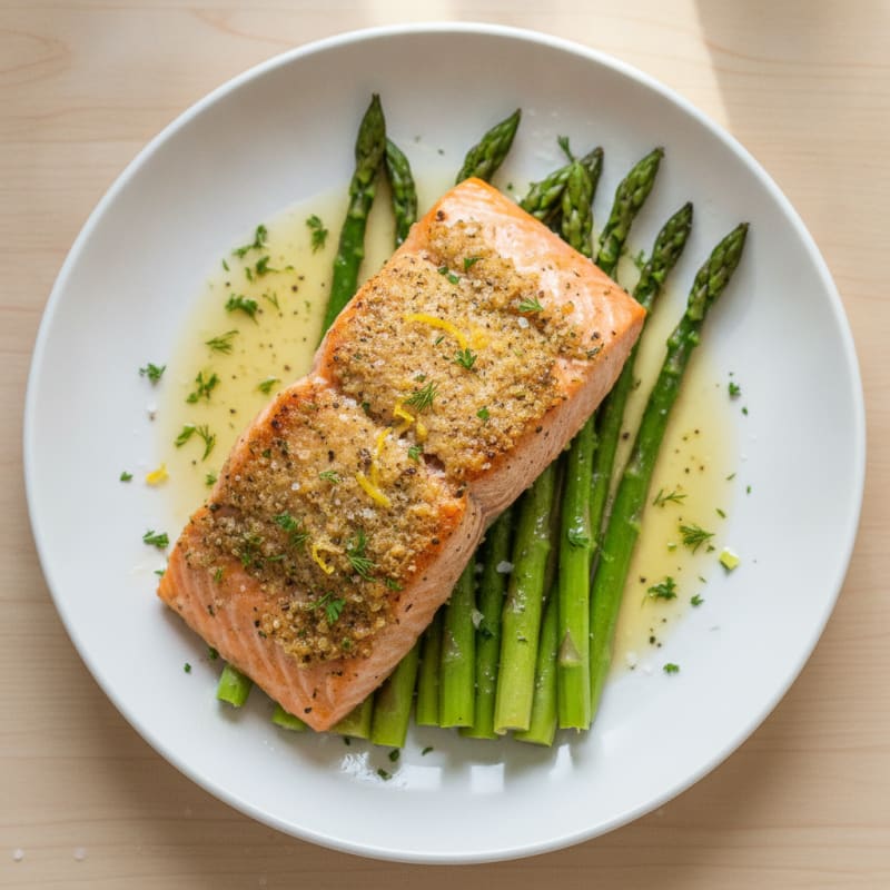 Lemon-Herb Roasted Salmon with Asparagus